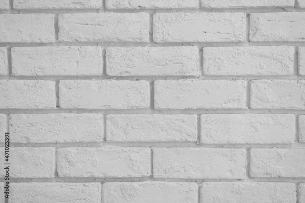 Obraz premium Brick wall white clean texture pattern for background