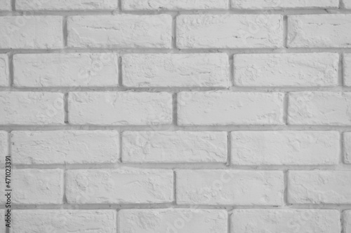 Brick wall white clean texture pattern for background
