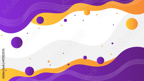 abstract fluid background with orange and purple color