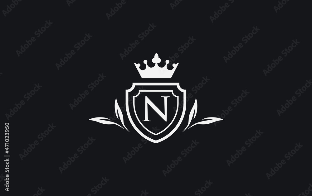 Golden elegant and luxury crown logo design with letters Stock Vector ...