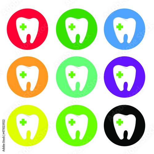 Vector tooth icon. Vector illustration. Flat design for business financial marketing advertisement advertisement web concept cartoon illustration
