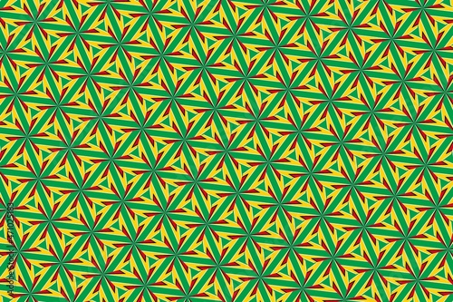 Geometric pattern in the colors of the national flag of Guyana. The colors of Guyana.