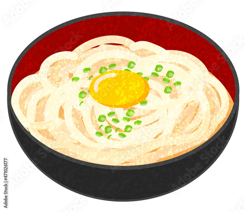 うどん　手描き風