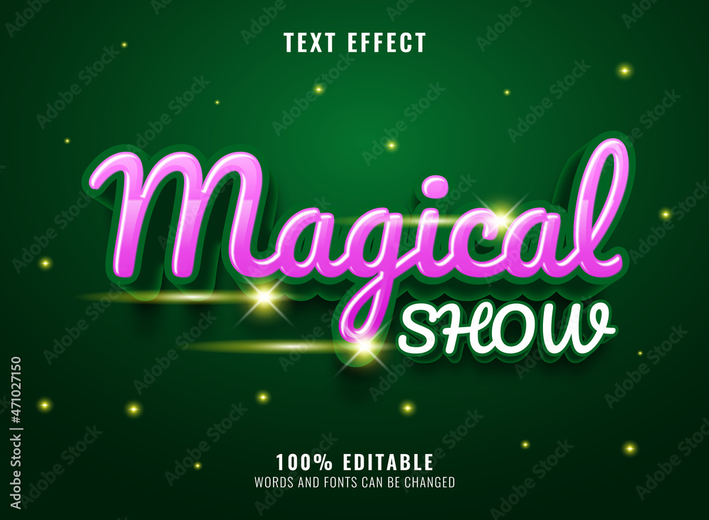 fantasy magical show text effect