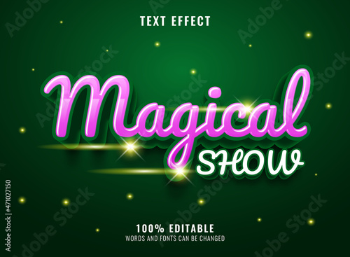 fantasy magical show text effect