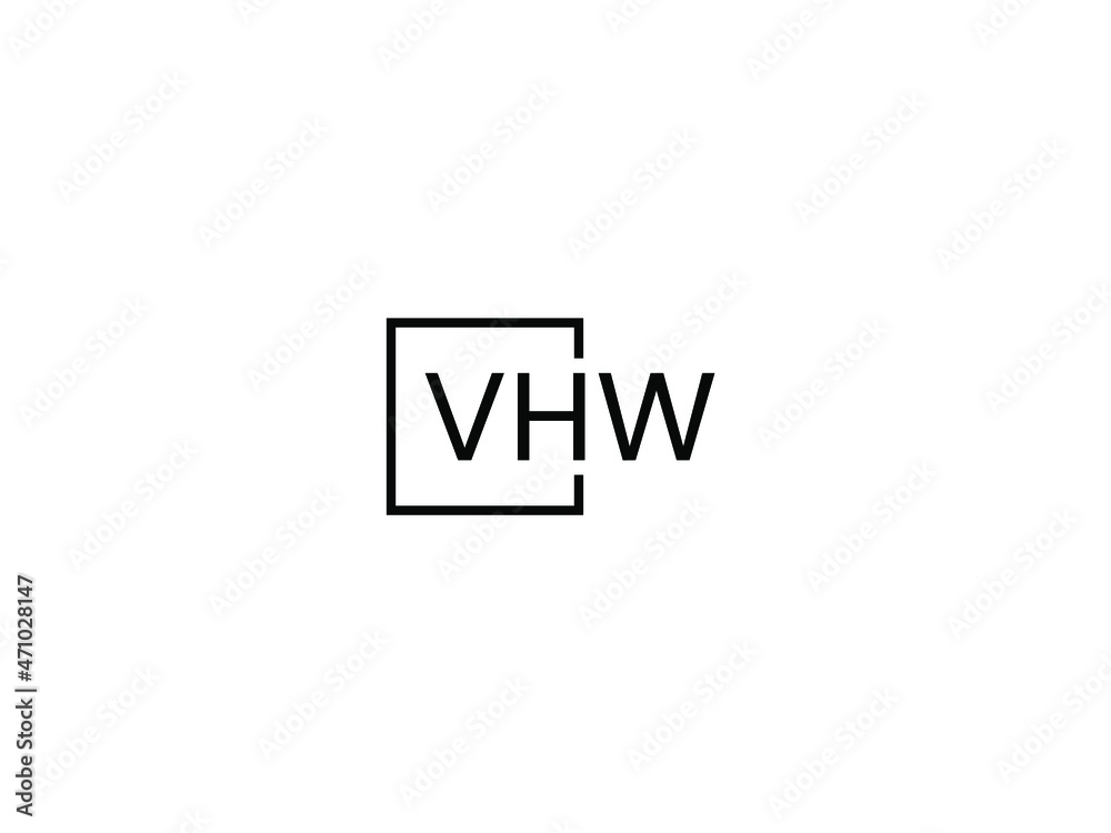 VHW letter initial logo design vector illustration VHW letter initial logo design vector illustration