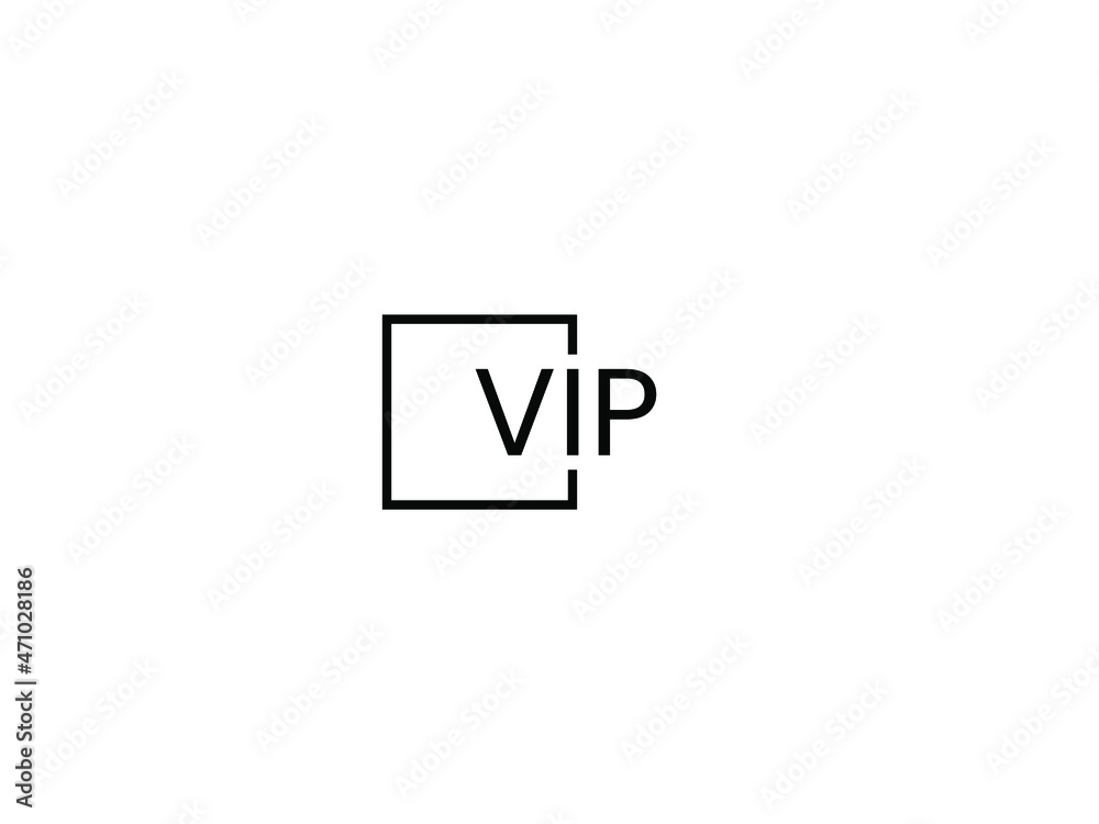 VIP letter initial logo design vector illustration VIP letter initial logo design vector illustration