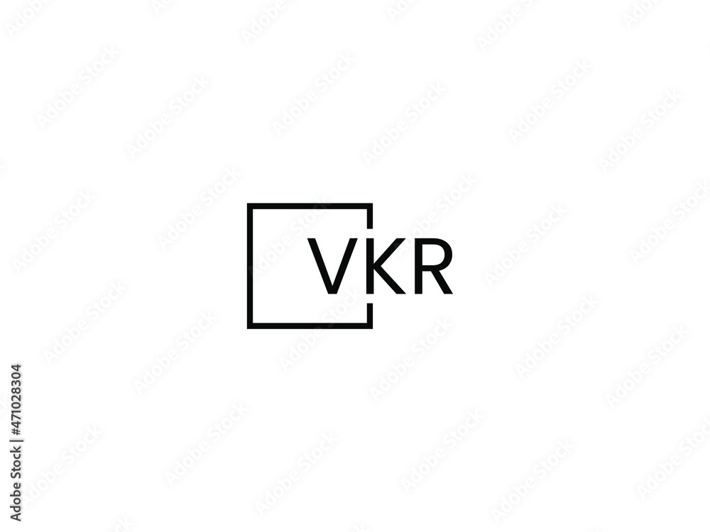 VKR letter initial logo design vector illustration VKR letter initial logo design vector illustration