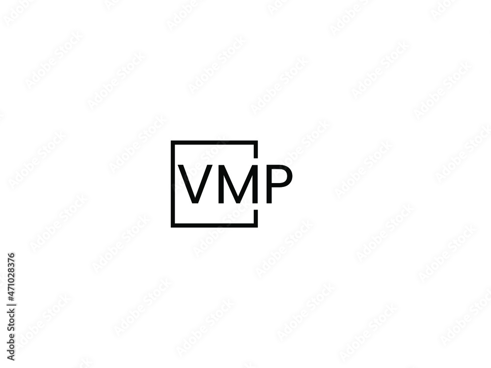 VMP letter initial logo design vector illustration