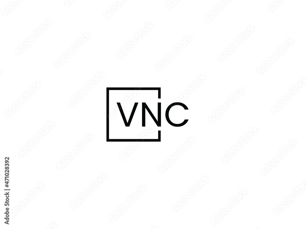 VNC letter initial logo design vector illustration