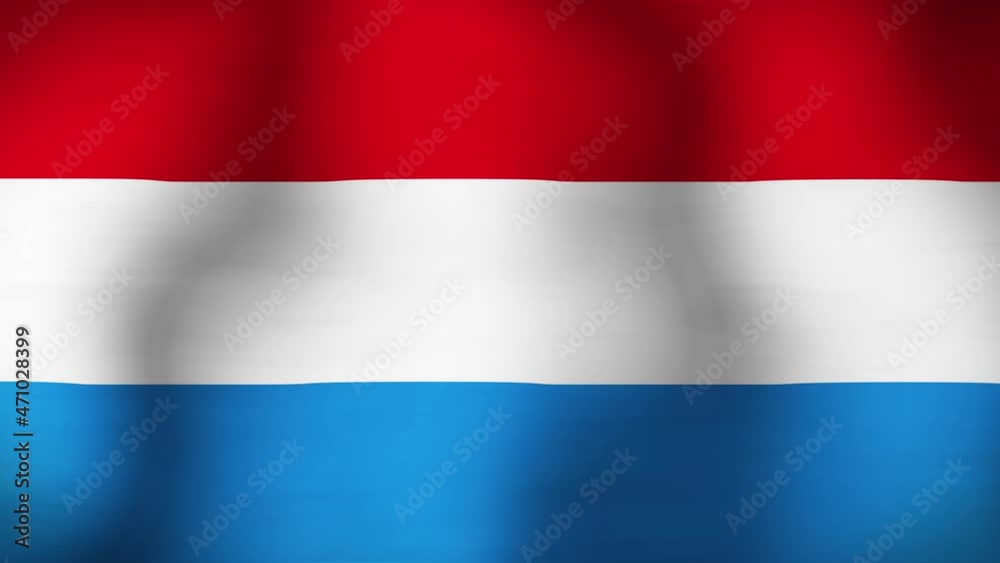 Flag of Grand Duchy of Luxembourg Close Up Animation Loops Flag of Grand Duchy of Luxembourg Close Up Animation Loops