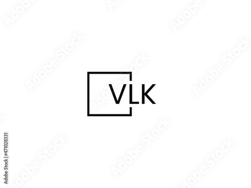 VLK letter initial logo design vector illustration