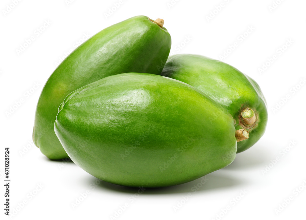Papaya fruit isolated on a white background Papaya fruit isolated on a white background
