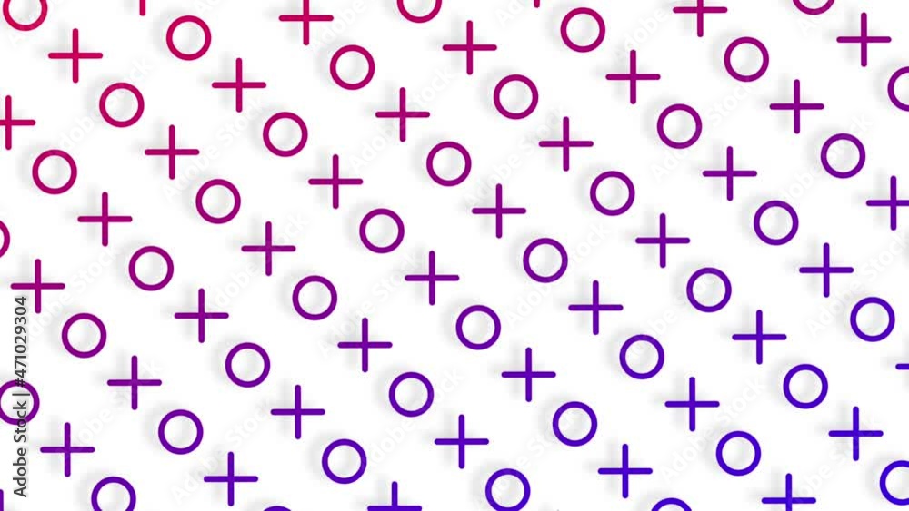 Xoxo Oxo Pattern of Noughts and Crosses Moving Overlays Instagram Color scheme