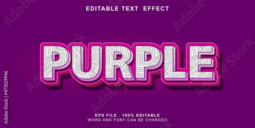 text effect editable purple