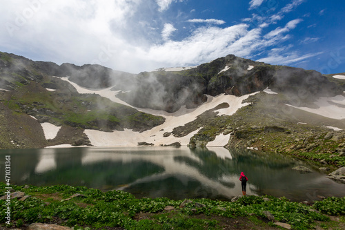 Karagol Black lake in Giresun Eastern Black Sea mountains, glacial lakes, kurban lake, dereli, giresun photo