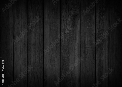 Black grey wood color texture horizontal for background. Surface light clean of table top view. Natural patterns for design art work and interior or exterior. Grunge old white wood board wall pattern.