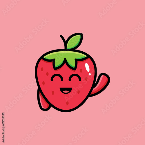 Cute Strawberry Illustration