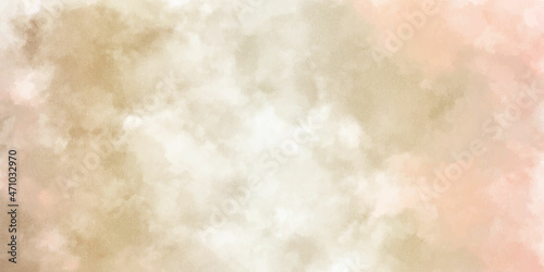 Freeze motion of brown dust explosion. Stopping the movement of brown powder. Explosive brown powder on white background. abstract texture