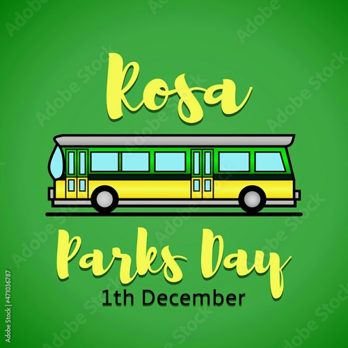 Rosa parks day theme poster . Vector illustration. Suitable for Poster, Banners, campaign and greeting card. 