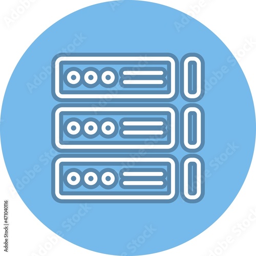 storage Line Circle Vector Icon Design