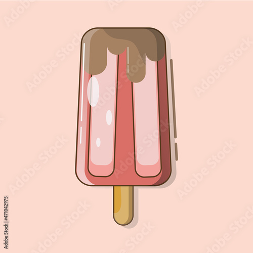 flat design illustration icon ice cream