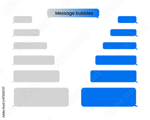 Speech Bubble icon set. Talk bubble. Mobile chat Message Bubbles Vector Icon. Communication icons. Talk bubble, dialog. Web icon set. Online communication. Conversation, SMS.