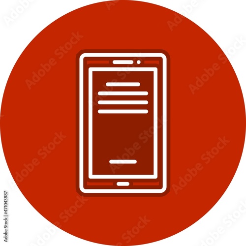 Ebook Line Circle Vector Icon Design