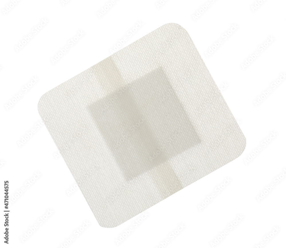 Sticking plaster isolated on white. First aid item Sticking plaster isolated on white. First aid item