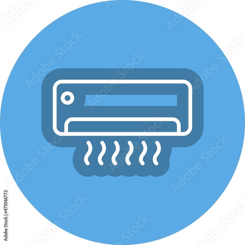 Air ConditionEr Line Circle Vector Icon Design