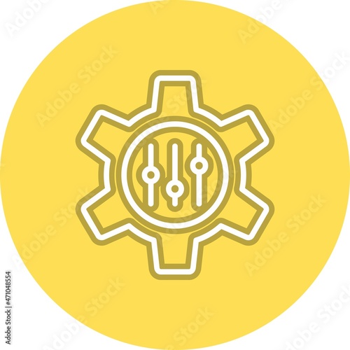 Control Line Circle Vector Icon Design