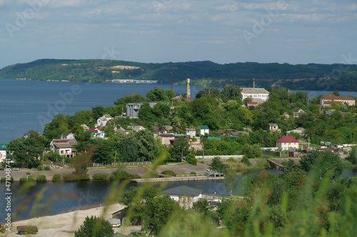 Dnieper river near Trypillia in central Ukraine photo