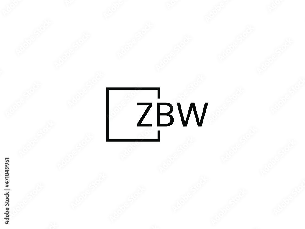 ZBW letter initial logo design vector illustration ZBW letter initial logo design vector illustration