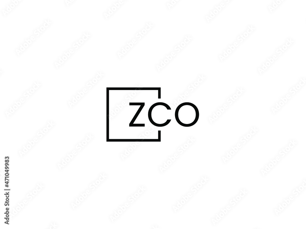 ZCO letter initial logo design vector illustration