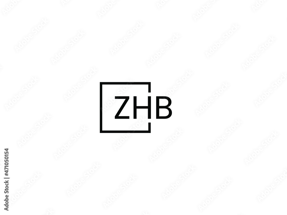 Obraz premium ZHB letter initial logo design vector illustration
