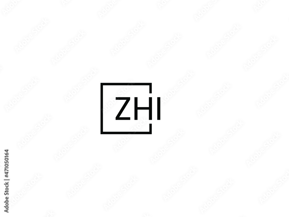 ZHI letter initial logo design vector illustration ZHI letter initial logo design vector illustration