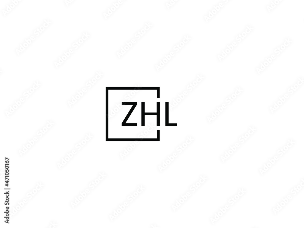 Obraz premium ZHL letter initial logo design vector illustration