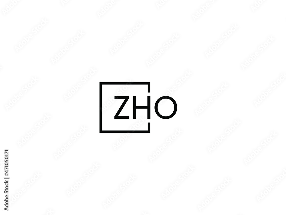 ZHO letter initial logo design vector illustration ZHO letter initial logo design vector illustration