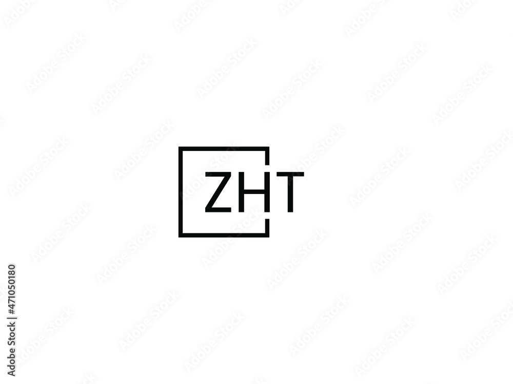 Fototapeta premium ZHT letter initial logo design vector illustration