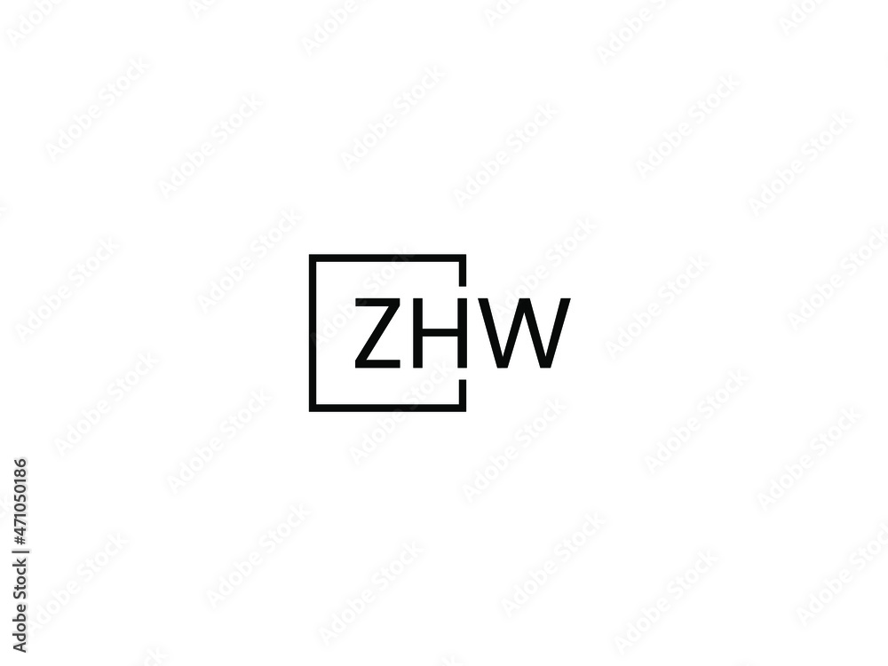 Obraz premium ZHW letter initial logo design vector illustration