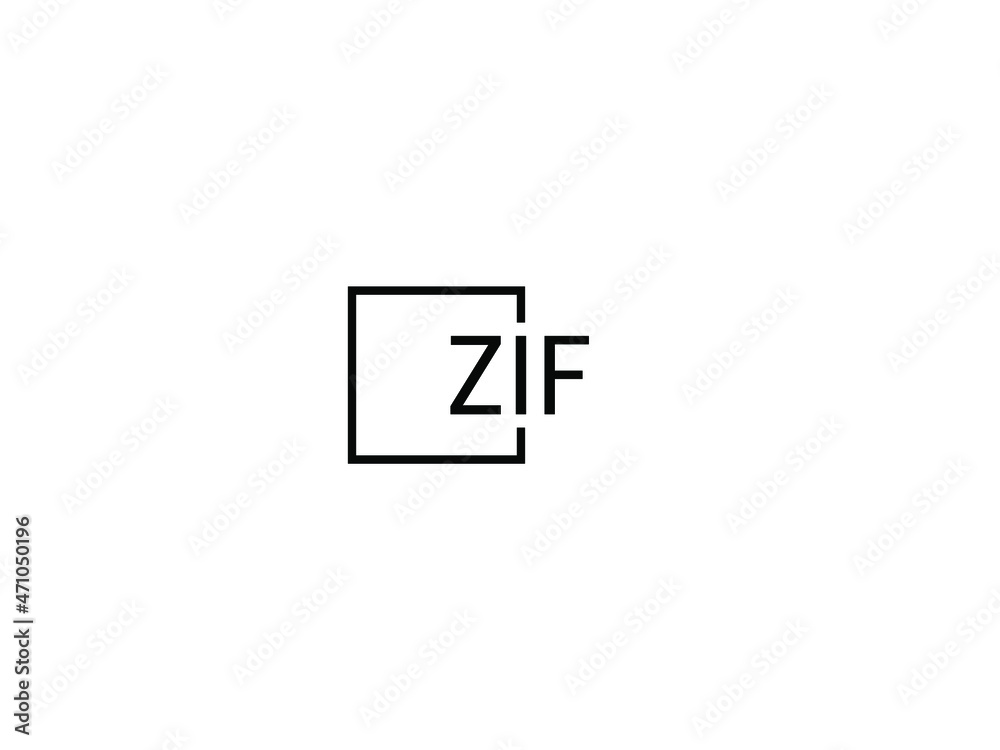 Obraz premium ZIF letter initial logo design vector illustration