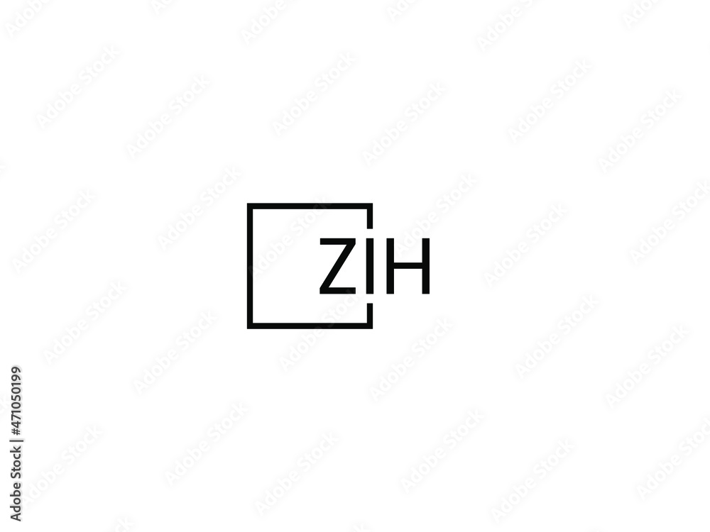 Obraz premium ZIH letter initial logo design vector illustration