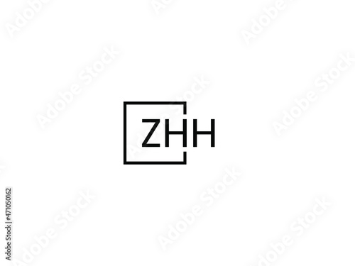 ZHH letter initial logo design vector illustration
