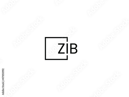 ZIB letter initial logo design vector illustration