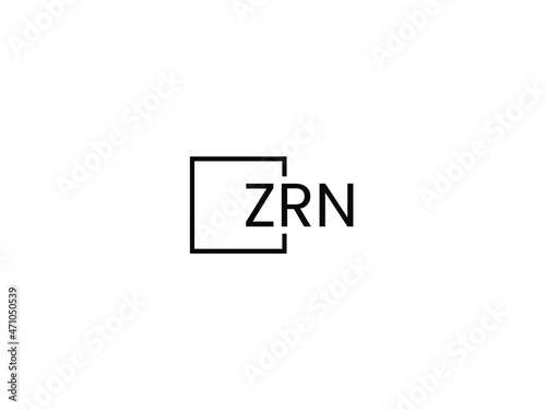 ZRN letter initial logo design vector illustration photo
