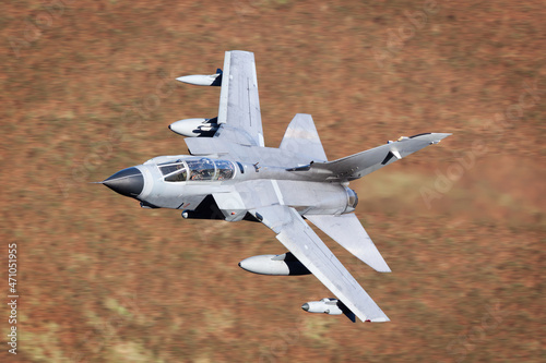 jet fighter aircraft flying low level in the United Kingdom photo