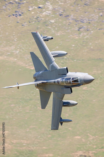 jet fighter aircraft flying low level in the United Kingdom