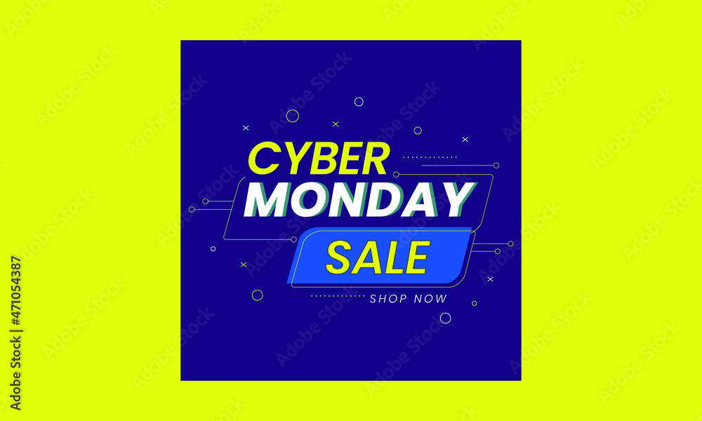Fototapeta premium Social post design cyber Monday 2022