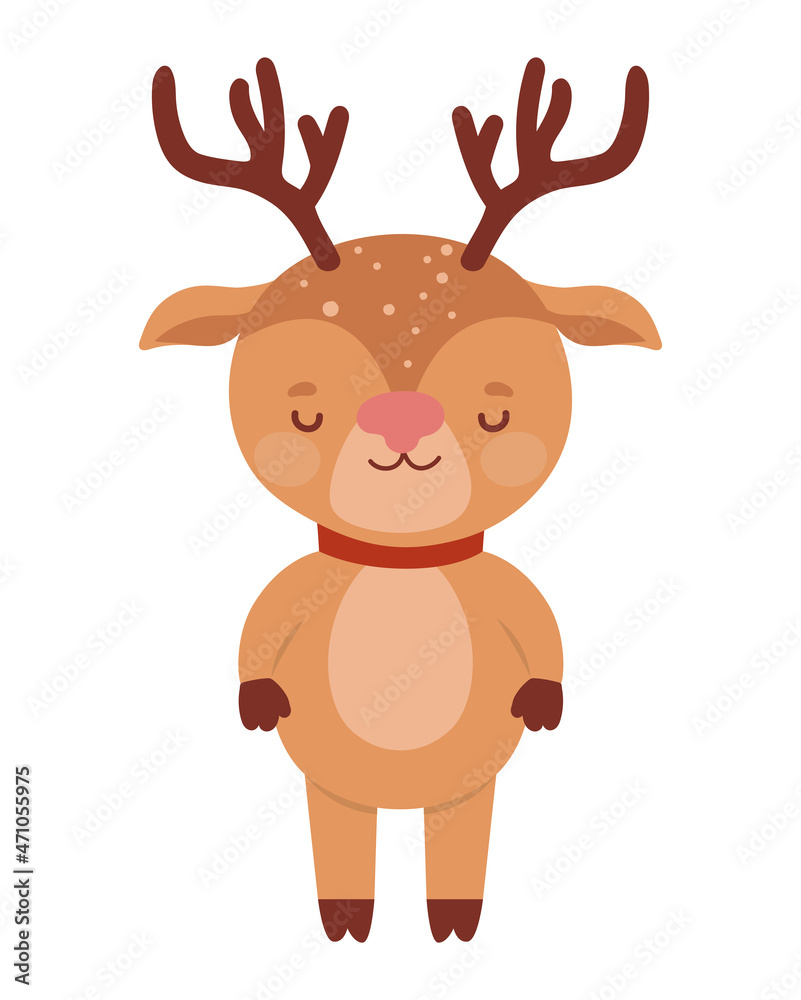 smiling reindeer icon