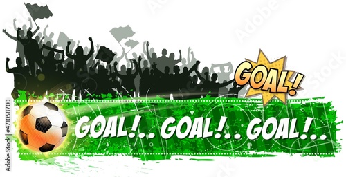 goal burning spectator banner
